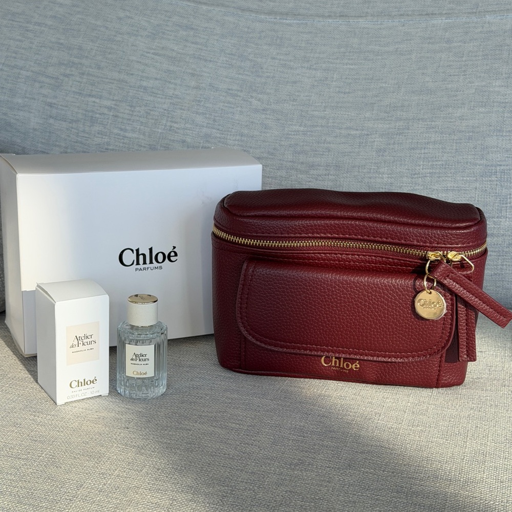 Chloe beauty Burgundy Leather Women's Bag